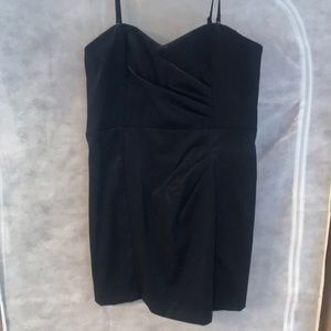 Black strapless dress